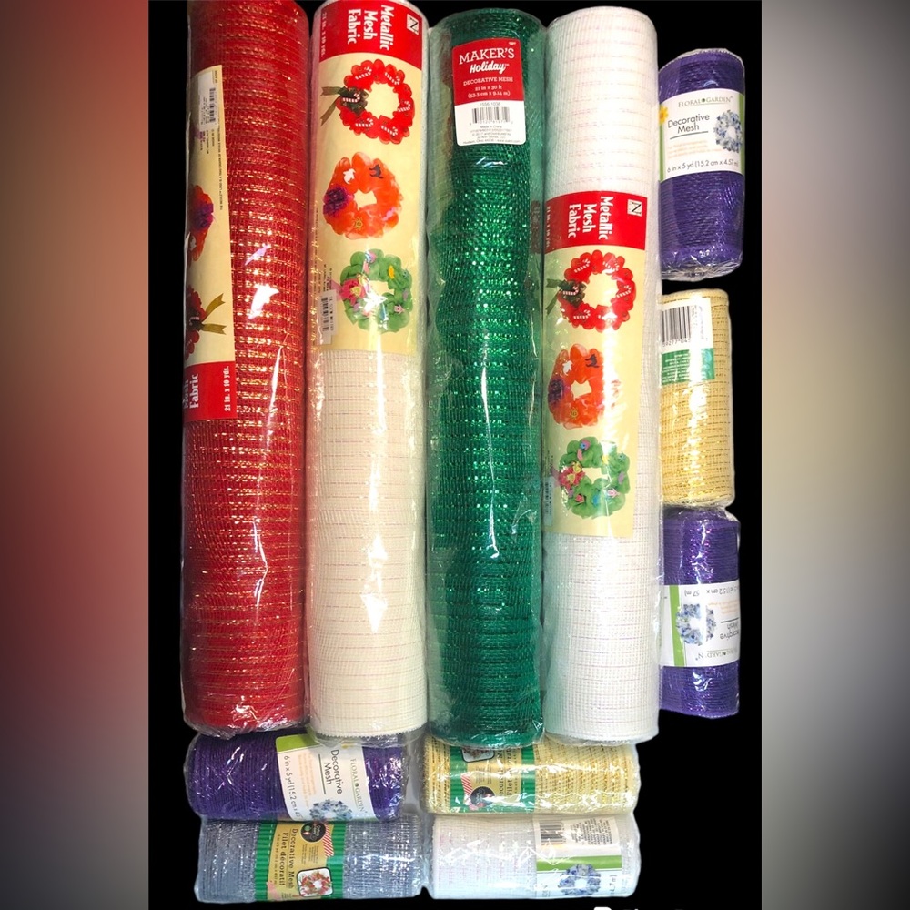 ❌SOLD❌ ⭐️METALLIC MESH FABRIC ROLLS⭐️
